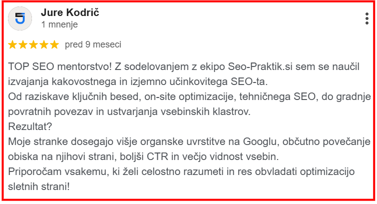 seo tečaj mnenje