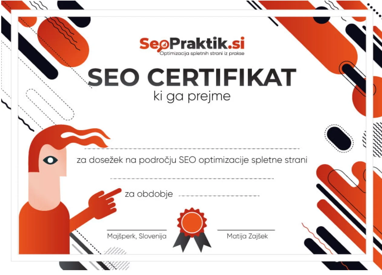 SEO certifikat SEO-Praktik.si [Kaj je & pogoji za pridobitev]