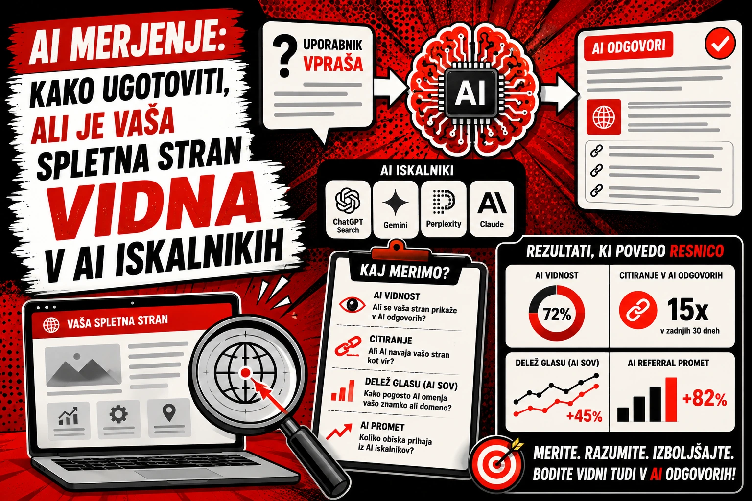AI merjenje: kako ugotoviti, ali je vaša spletna stran vidna v AI iskalnikih