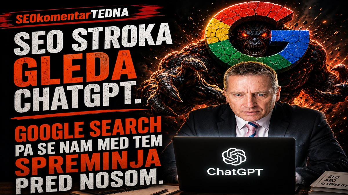 SEO stroka gleda ChatGPT. Google Search pa se nam med tem spreminja pred nosom
