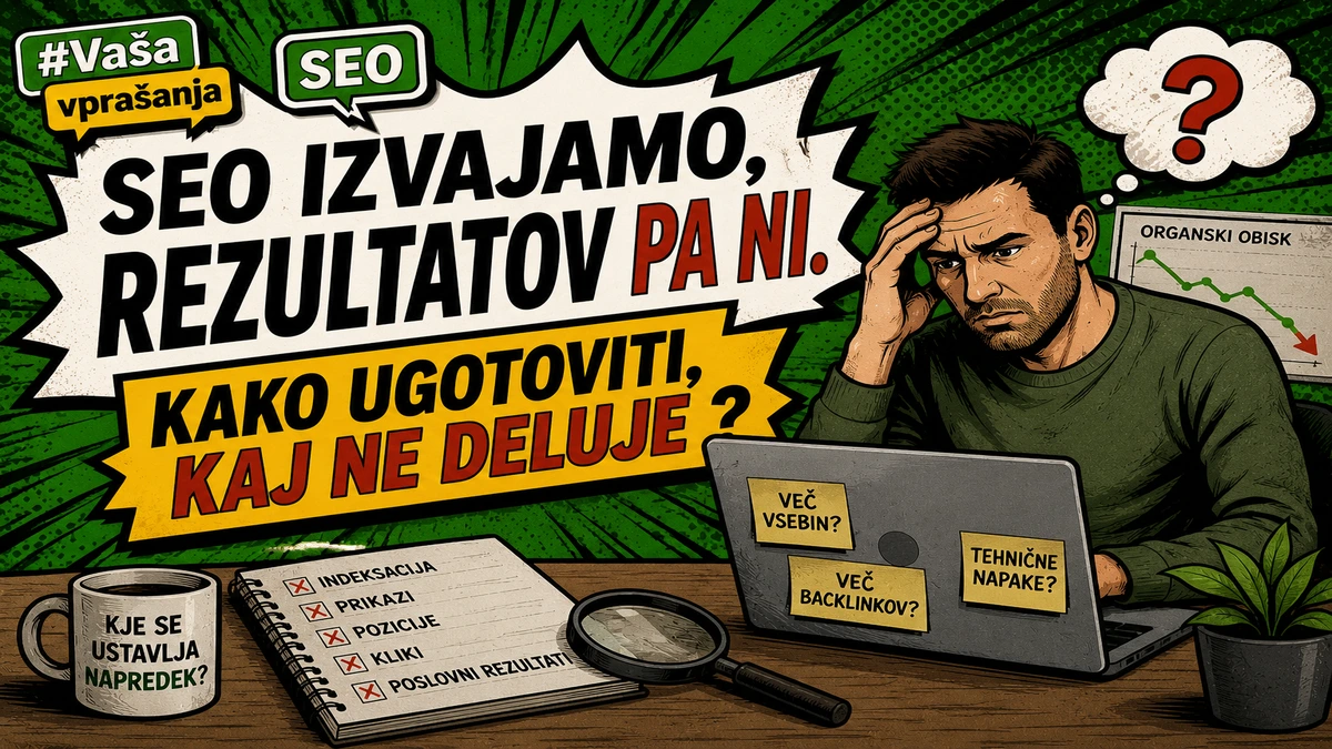 SEO izvajamo, rezultatov pa ni. Kako ugotoviti, kaj ne deluje