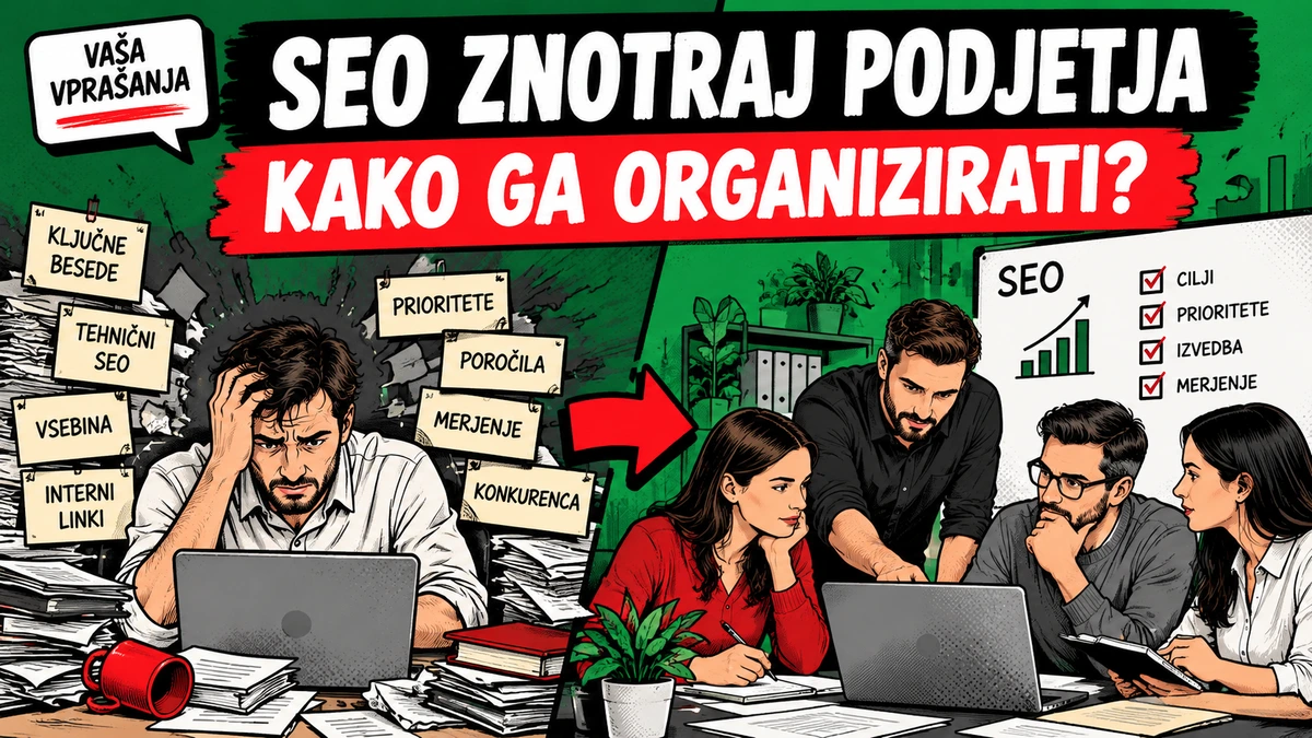 SEO želimo izvajati znotraj podjetja. Kako ga organizirati, da bo prinašal rezultate?